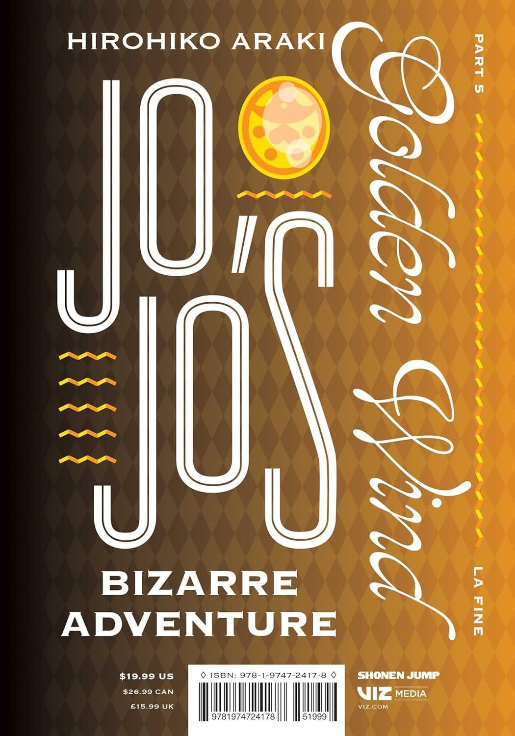 Cover of JoJo's Bizarre Adventure: Part 5--Golden Wind, Vol. 9